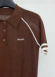 Okify MiuMiu Brown Polo Shirt 24704 - 4
