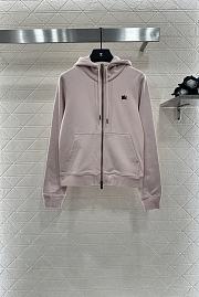 Okify Burberry Set Of Pink Hoodie Zipper And Pants - 3