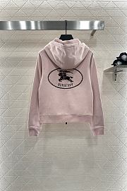 Okify Burberry Set Of Pink Hoodie Zipper And Pants - 4