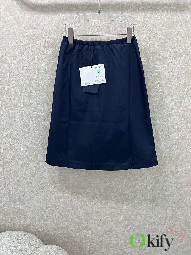 Okify Prada Dark Blue Skirt 24707 - 1