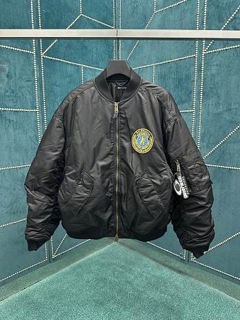 Okify Balenciaga Black Bomber Jacket