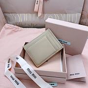 Okify MiuMiu Beige Card Holder 8x10.5cm 24710 - 3