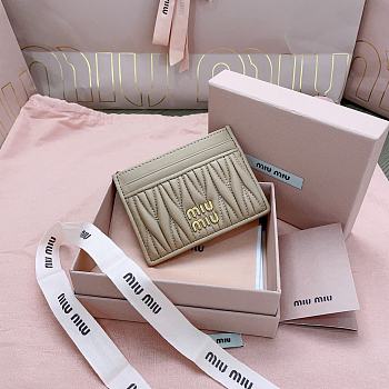 Okify MiuMiu Beige Card Holder 8x10.5cm 24710