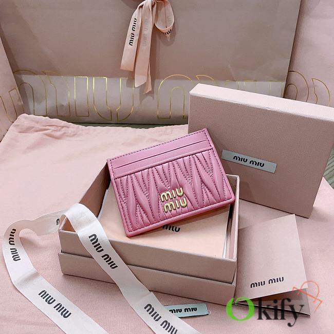 Okify MiuMiu Pink Card Holder 8x10.5cm 24711 - 1