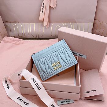 Okify MiuMiu Light Blue Card Holder 8x10.5cm 24712
