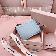 Okify MiuMiu Light Blue Card Holder 8x10.5cm 24712 - 2