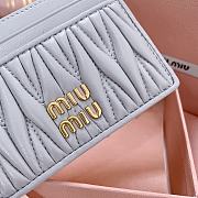 Okify MiuMiu Light Blue Card Holder 8x10.5cm 24712 - 4