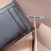 Okify MiuMiu Dark Brown Card Holder 8x10.5cm 24713 - 2