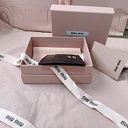 Okify MiuMiu Dark Brown Card Holder 8x10.5cm 24713 - 3