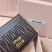 Okify MiuMiu Dark Brown Card Holder 8x10.5cm 24713 - 6