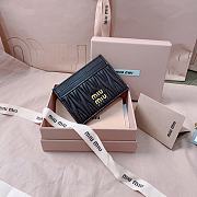 Okify MiuMiu Dark Brown Card Holder 8x10.5cm 24713 - 1