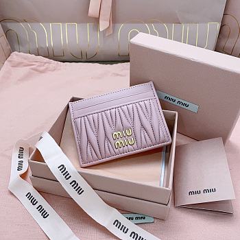 Okify MiuMiu Light Pink Card Holder 8x10.5cm 24714