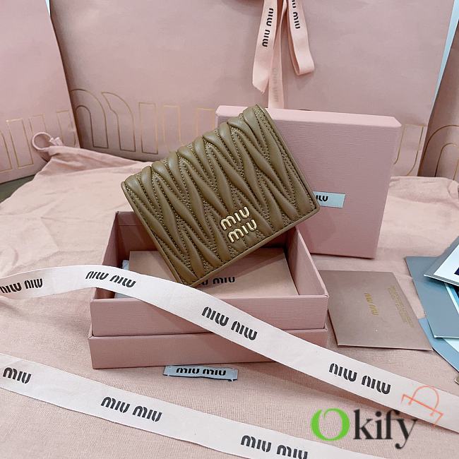 Okify MiuMiu Brown Small Wallet 11.5x8cm - 1