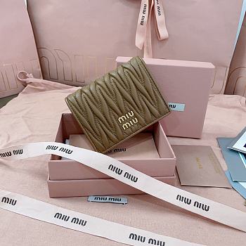 Okify MiuMiu Brown Small Wallet 11.5x8cm