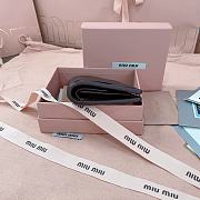 Okify MiuMiu Dark Brown Small Wallet 11.5x8cm - 6