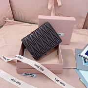 Okify MiuMiu Dark Brown Small Wallet 11.5x8cm - 5