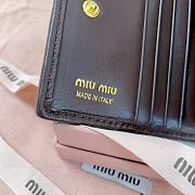 Okify MiuMiu Dark Brown Small Wallet 11.5x8cm - 3