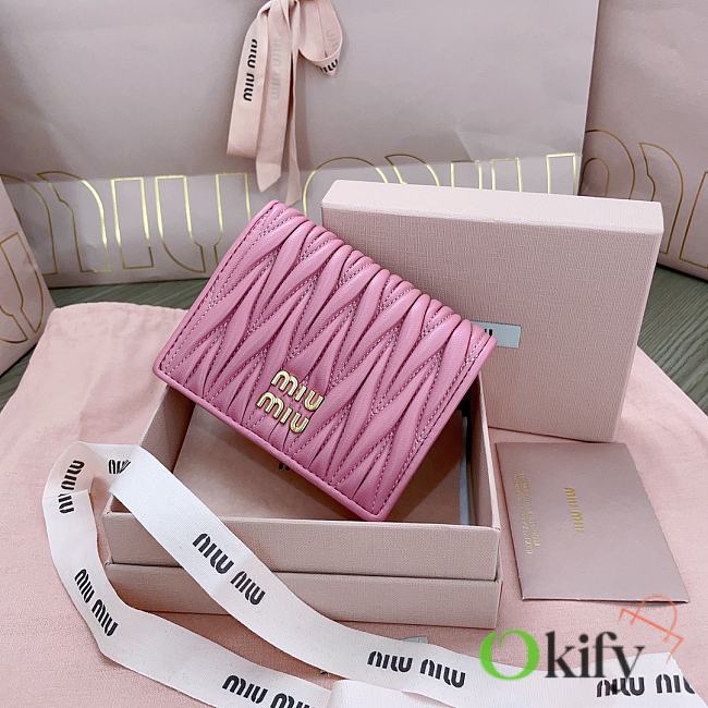 Okify MiuMiu Pink Small Wallet 11.5x8cm - 1