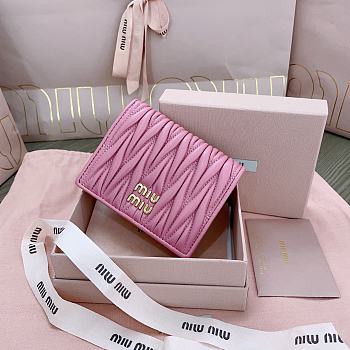 Okify MiuMiu Pink Small Wallet 11.5x8cm