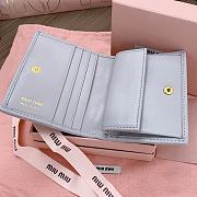 Okify MiuMiu Light Blue Small Wallet 11.5x8cm - 4