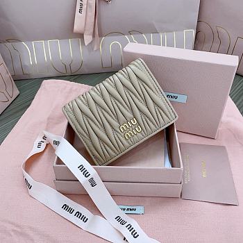 Okify MiuMiu Beige Small Wallet 11.5x8cm