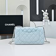Okify CC 25S Coco Crush Handle Caviar Bag In Blue 23x13.5x7cm - 5