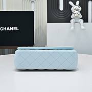 Okify CC 25S Coco Crush Handle Caviar Bag In Blue 23x13.5x7cm - 4