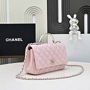 Okify CC 25S Coco Crush Handle Caviar Bag In Pink 23x13.5x7cm - 3