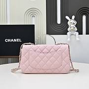 Okify CC 25S Coco Crush Handle Caviar Bag In Pink 23x13.5x7cm - 2