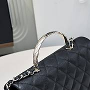 Okify CC 25S Coco Crush Handle Caviar Bag In Black 23x13.5x7cm - 5