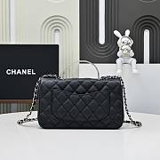 Okify CC 25S Coco Crush Handle Caviar Bag In Black 23x13.5x7cm - 4