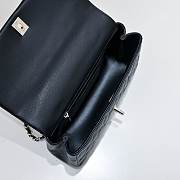 Okify CC 25S Coco Crush Handle Caviar Bag In Black 23x13.5x7cm - 2