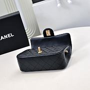 Okify CC Small CF Gold Ball Flap Bag In Black Lambskin 20x13x7cm - 5