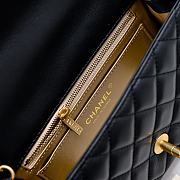 Okify CC Small CF Gold Ball Flap Bag In Black Lambskin 20x13x7cm - 3