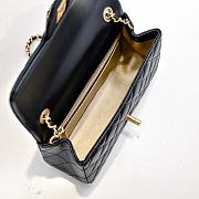 Okify CC Small CF Gold Ball Flap Bag In Black Lambskin 20x13x7cm - 2