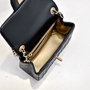 Okify CC Small CF Gold Ball Flap Bag In Black Lambskin 18x13x7cm - 3