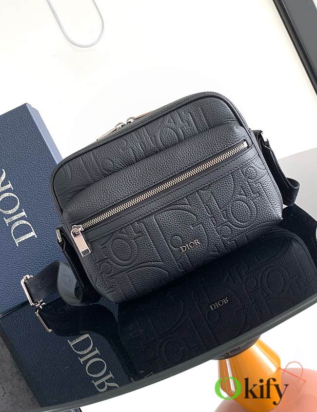 Okify Dior Rider 2.0 Zipped Messenger Bag In Black 23x17x7.5cm - 1