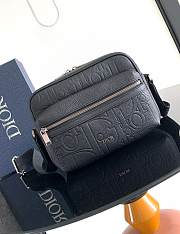 Okify Dior Rider 2.0 Zipped Messenger Bag In Black 23x17x7.5cm - 1