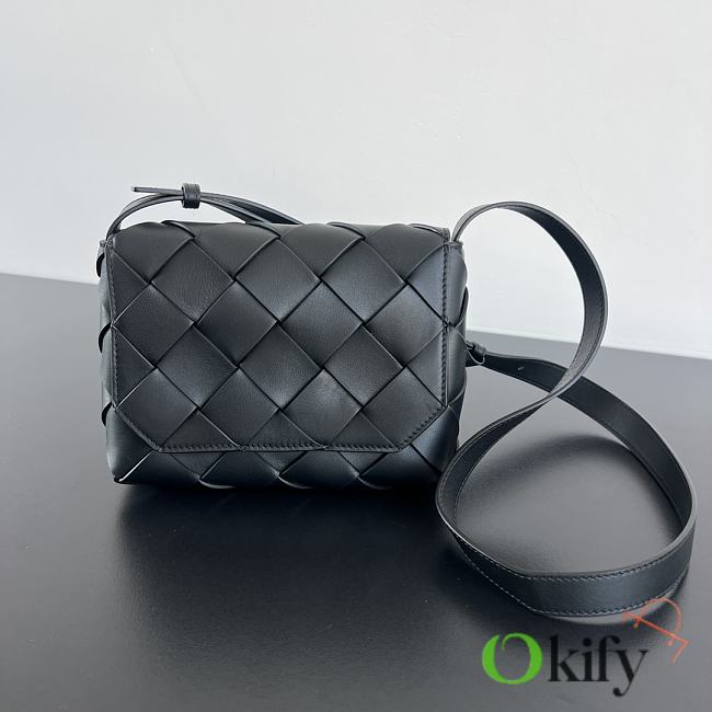 Okify Bottega Veneta Small Diago Crossbody Bag In Black 22.5x16.5x5.5cm - 1