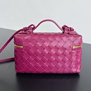 Okify Bottega Veneta Bang Bang Vanity Case Bag In Pink 22x12.5x5cm - 3