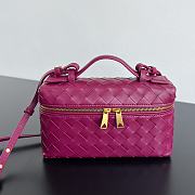 Okify Bottega Veneta Bang Bang Vanity Case Bag In Pink 22x12.5x5cm - 1