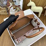 Okify Hermes Birkin Shoulder Light 29cm Canvas Embroidered Plaid Bag In Pink  - 3