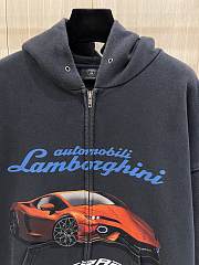 Okify Balenciaga Black Car Zipped Hoodie  - 2
