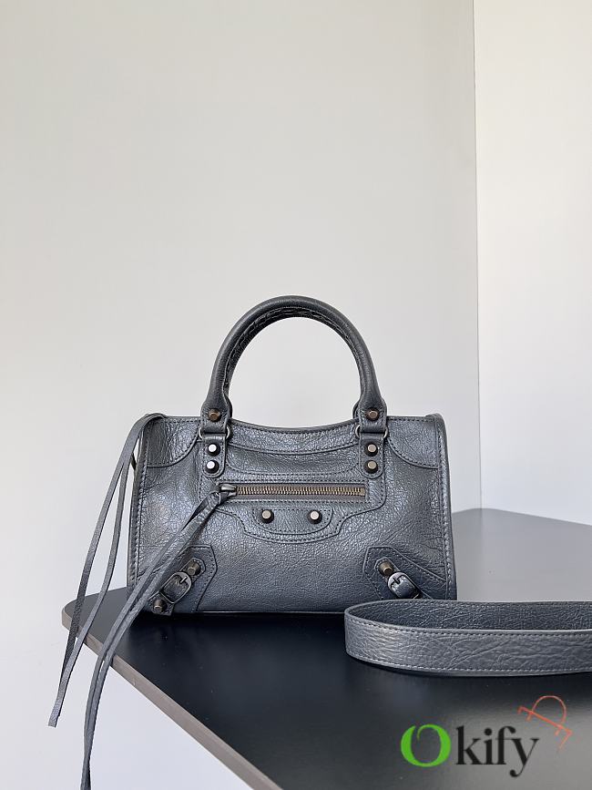 Okify Balenciaga Mini Le City Bag In Gray 23.8x16x6.3cm - 1