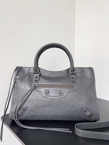 Okify Balenciaga Medium Le City Bag In Gray 37x23.4x14.9cm