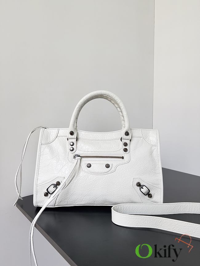 Okify Balenciaga Small Le City Bag In White 30x20x10cm - 1
