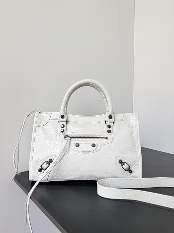 Okify Balenciaga Small Le City Bag In White 30x20x10cm