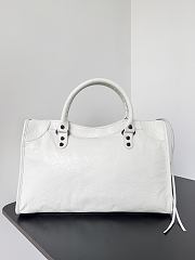 Okify Balenciaga Medium Le City Bag In White 37x23.4x14.9cm - 3