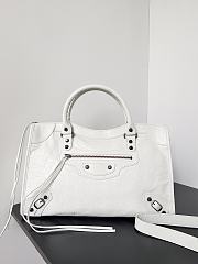 Okify Balenciaga Medium Le City Bag In White 37x23.4x14.9cm - 1