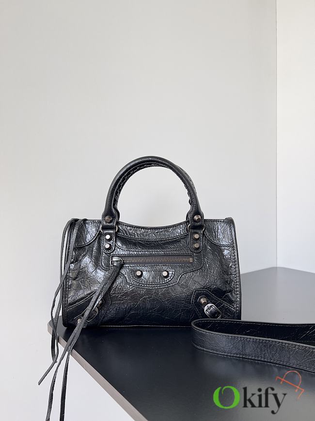 Okify Balenciaga Mini Le City Bag In Black 23.8x16x6.3cm - 1